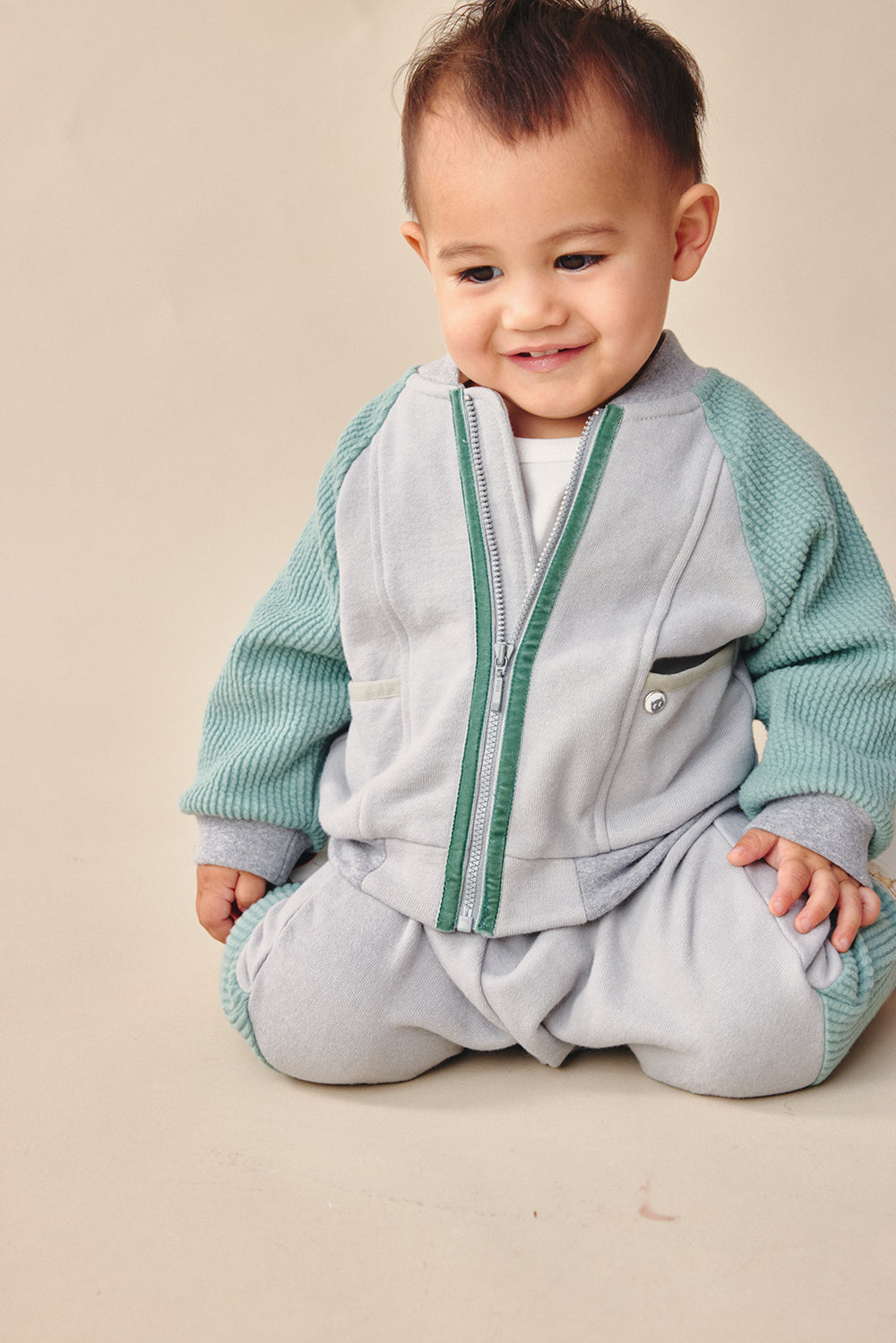 【預購】Luxury | 幼兒 Baby boy棒球外套 | 長袖拼接 口袋設計 運動風