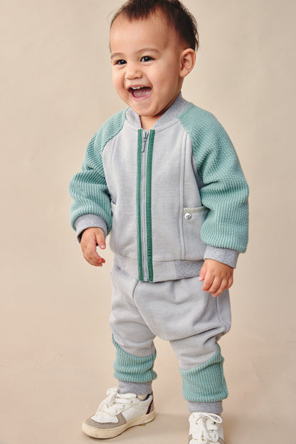 【預購】Luxury | 幼兒 Baby boy棒球外套 | 長袖拼接 口袋設計 運動風