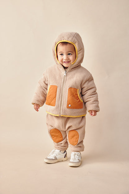 Luxury | 幼兒 Teddy Buddy保暖褲 | 拼接 紋理面料 運動風