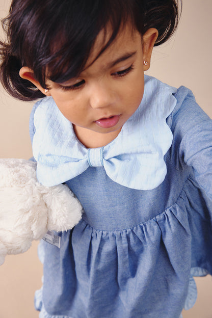 Main | 幼兒 Flutter蝴蝶領包屁洋裝 | 長袖蝴蝶領 荷葉 波浪 | 100%有機棉