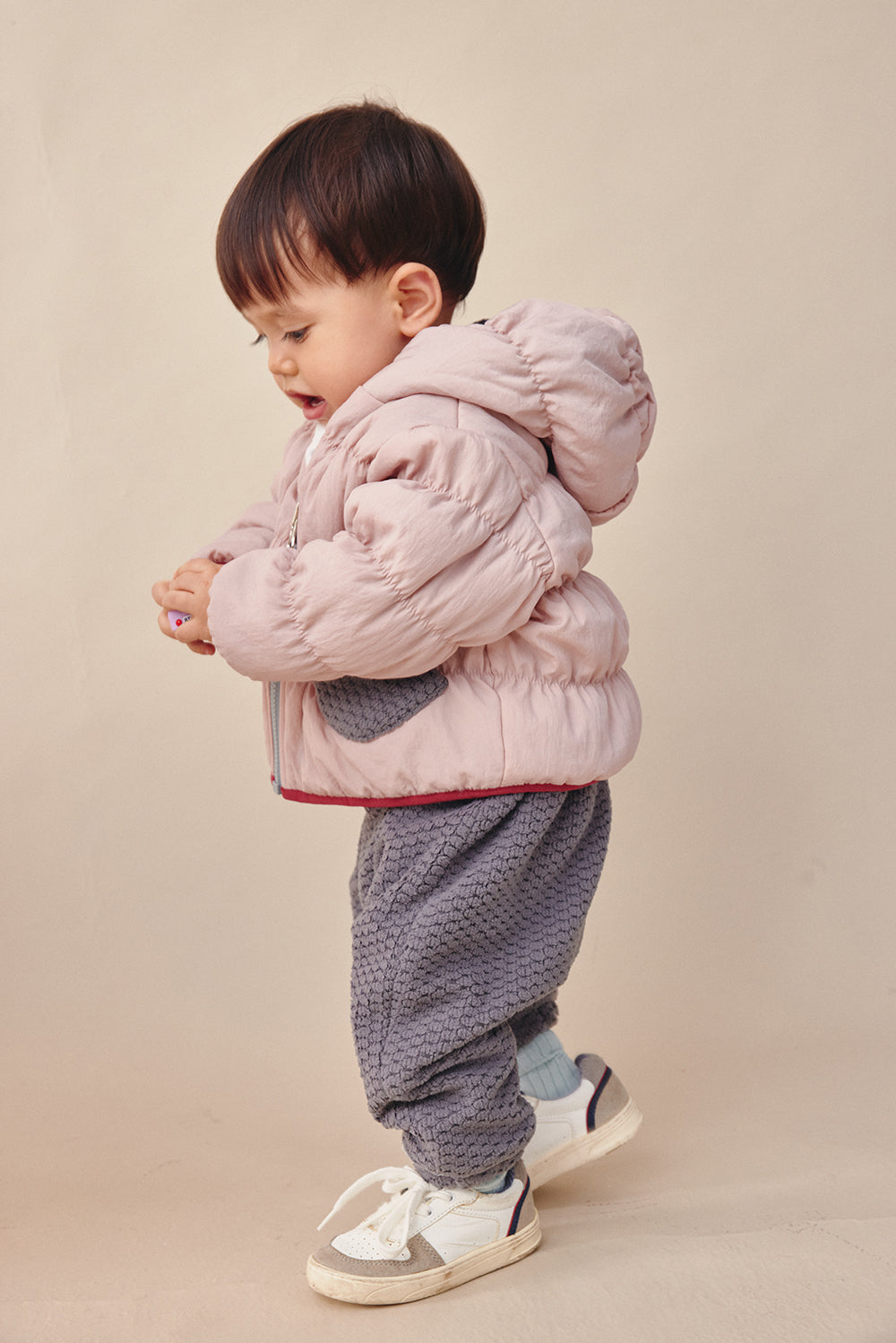 Luxury | 幼兒 Teddy Buddy雙面外套 | 長袖兩面穿 口袋設計 拼接