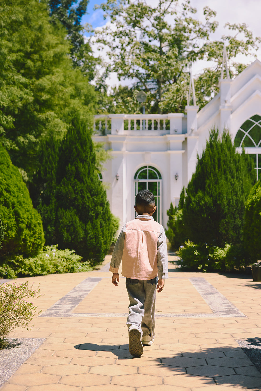 Luxury | 男童 幾何拼接造型襯衫 | 拼接