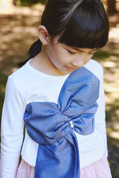 Main | 女童 Rubans Pearl蝴蝶結上衣 | 長袖蝴蝶結 立體剪裁 珍珠 | 100%有機棉