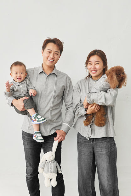 Main｜Men｜Monsieur 立體細摺襯衫襯衫