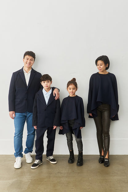 Luxury | Women｜前短後長泡袖上衣｜長袖荷葉 多層次 袖型設計