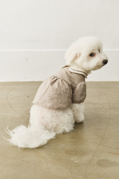 Main｜Elise 雙層領洋裝 寵物衣 ｜ 100%有機棉