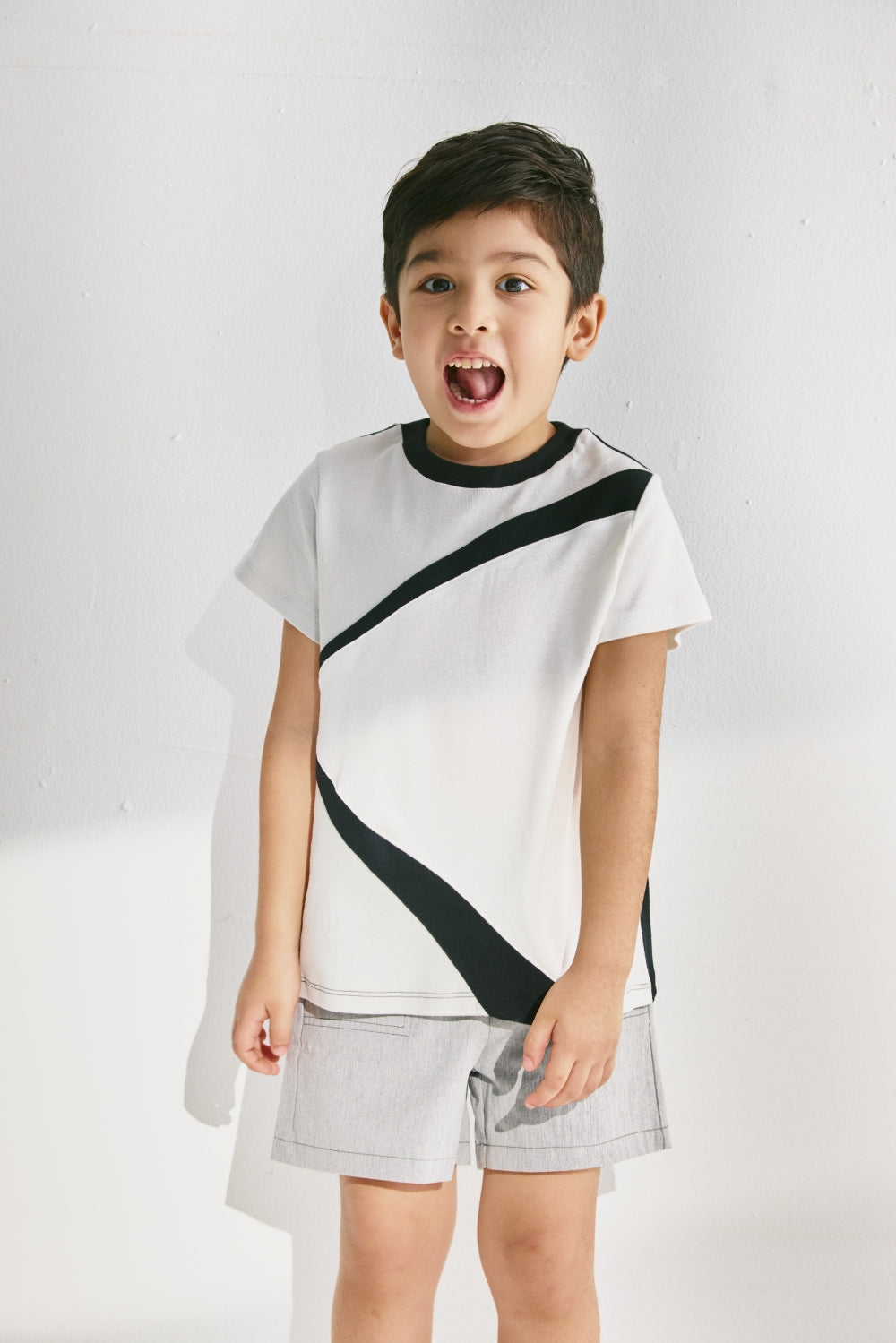 Main | Carmen herrera for boys: Bright and Dark top | panelling | 100% organic cotton