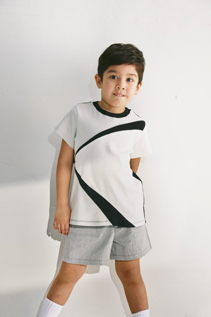 Main | Carmen herrera for boys: Bright and Dark top | panelling | 100% organic cotton