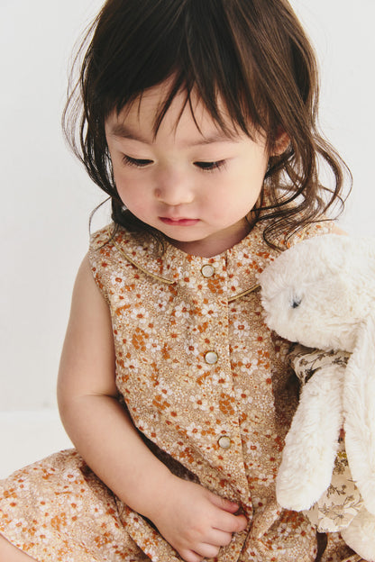 Luxury | 幼兒 Flora 花朵小翻領背心上衣