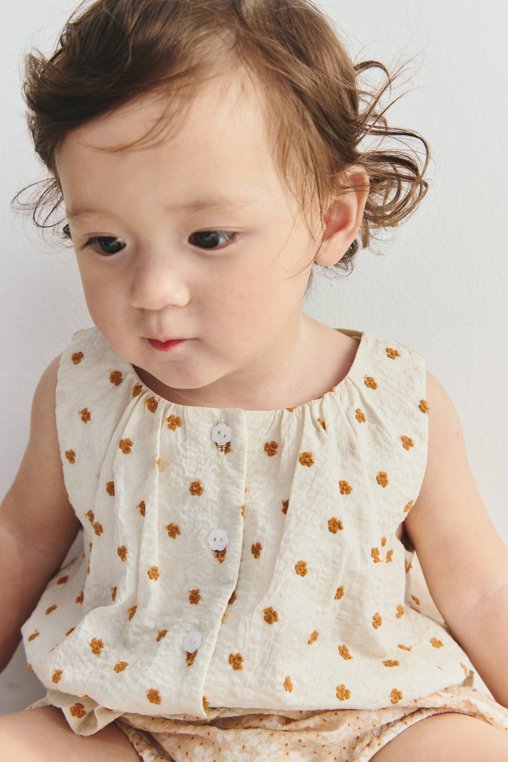 Luxury | 幼兒 Meadow 荷葉花朵刺繡上衣