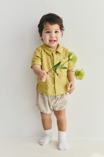 【預購】Luxury | 幼兒 Soft Motif 立體肌理 西裝領口袋襯衫