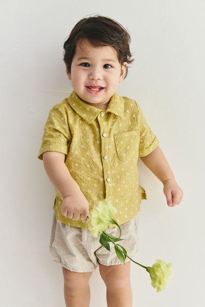 【預購】Luxury | 幼兒 Soft Motif 立體肌理 西裝領口袋襯衫
