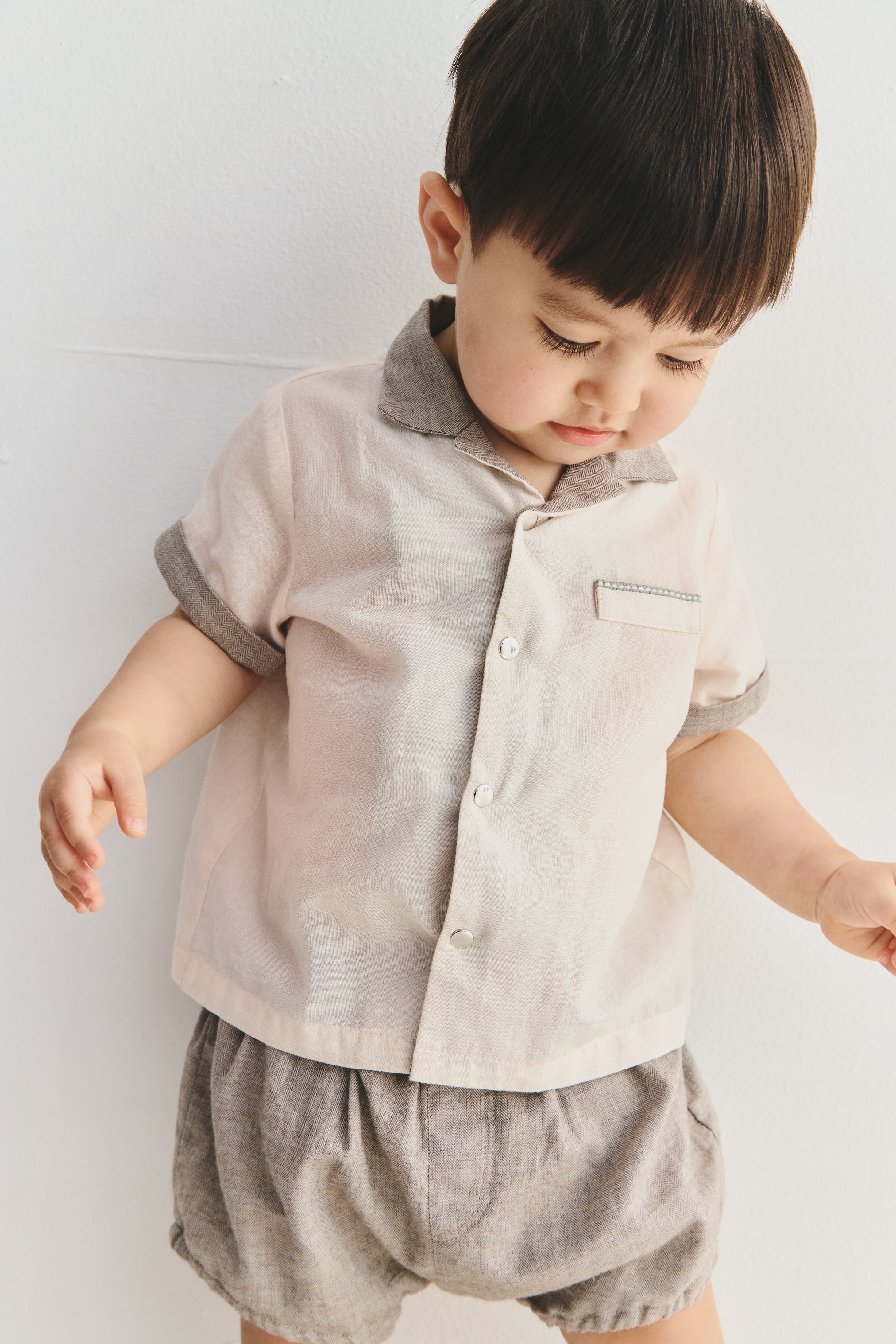 Main | 幼兒 Beau Jour 條紋拼接西裝領男童套組 | 100% 有機棉