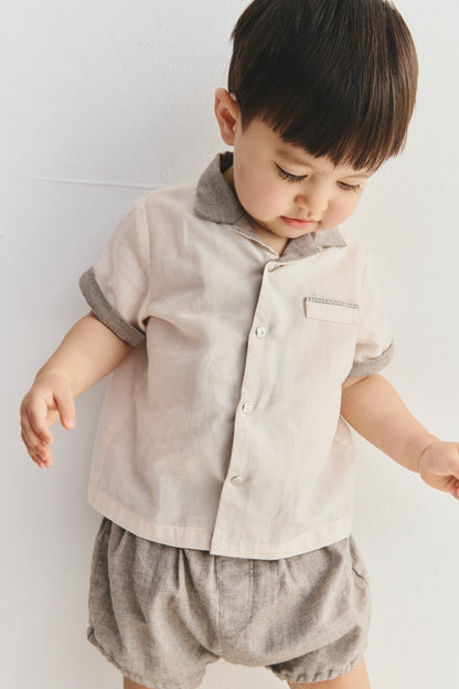 Main | 幼兒 Beau Jour 條紋拼接西裝領男童套組 | 100% 有機棉
