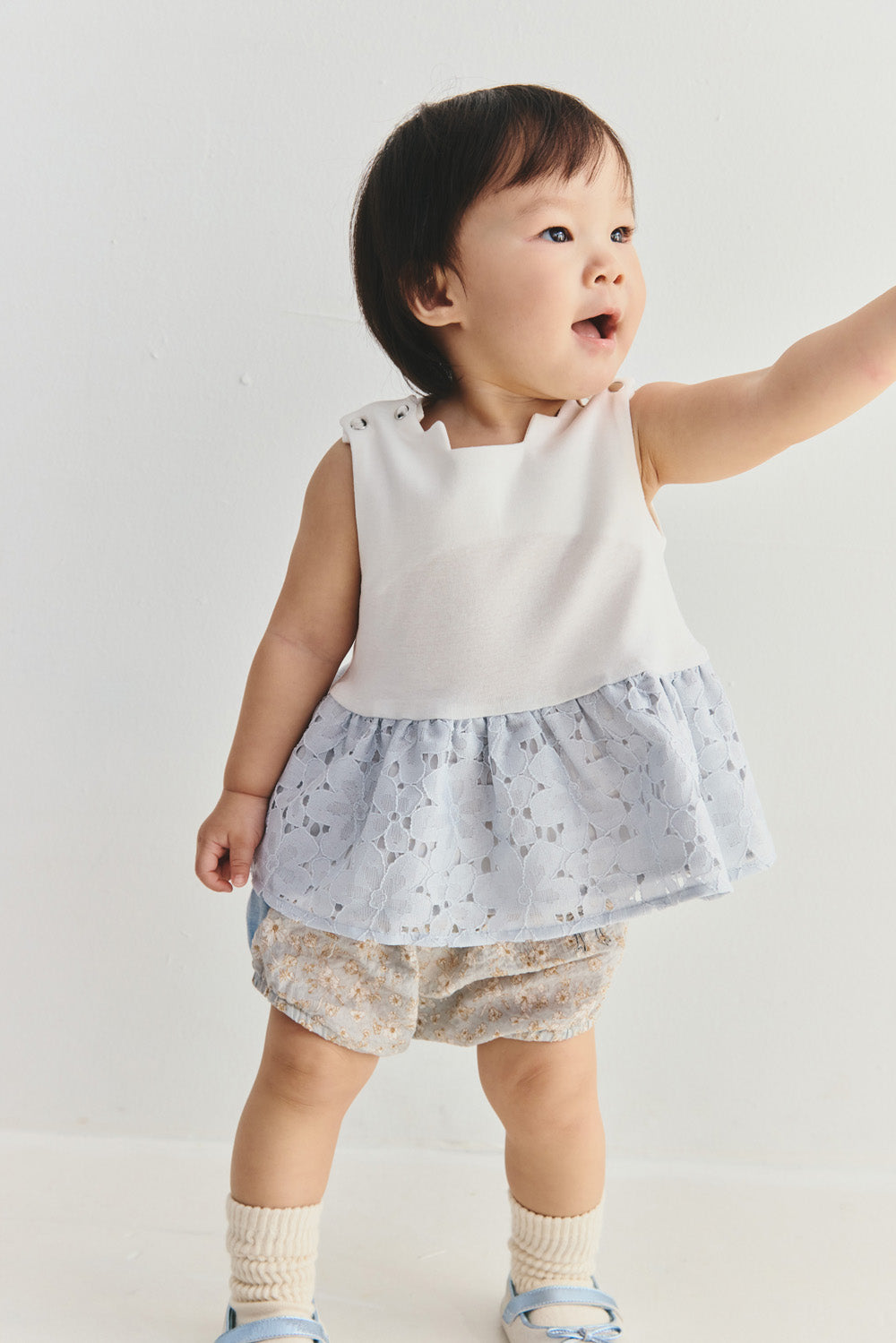 Luxury | 幼兒 Doux Garden 花朵多層次泡泡褲