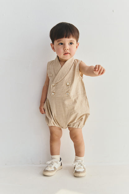 Main | Toddler Formal Wear Series - Bunny Jumpsuit with Loofah Collar | Formal Occasions | 100% Organic Cotton