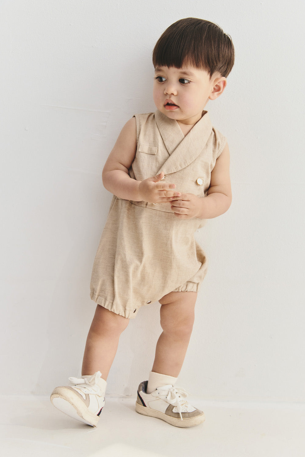 Main | Toddler Formal Wear Series - Bunny Jumpsuit with Loofah Collar | Formal Occasions | 100% Organic Cotton