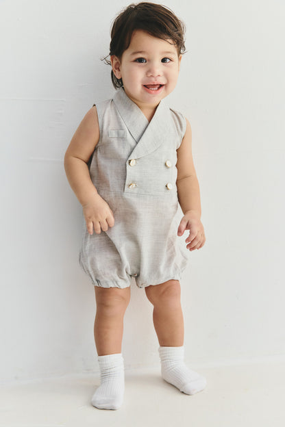Main | Toddler Formal Wear Series - Bunny Jumpsuit with Loofah Collar | Formal Occasions | 100% Organic Cotton