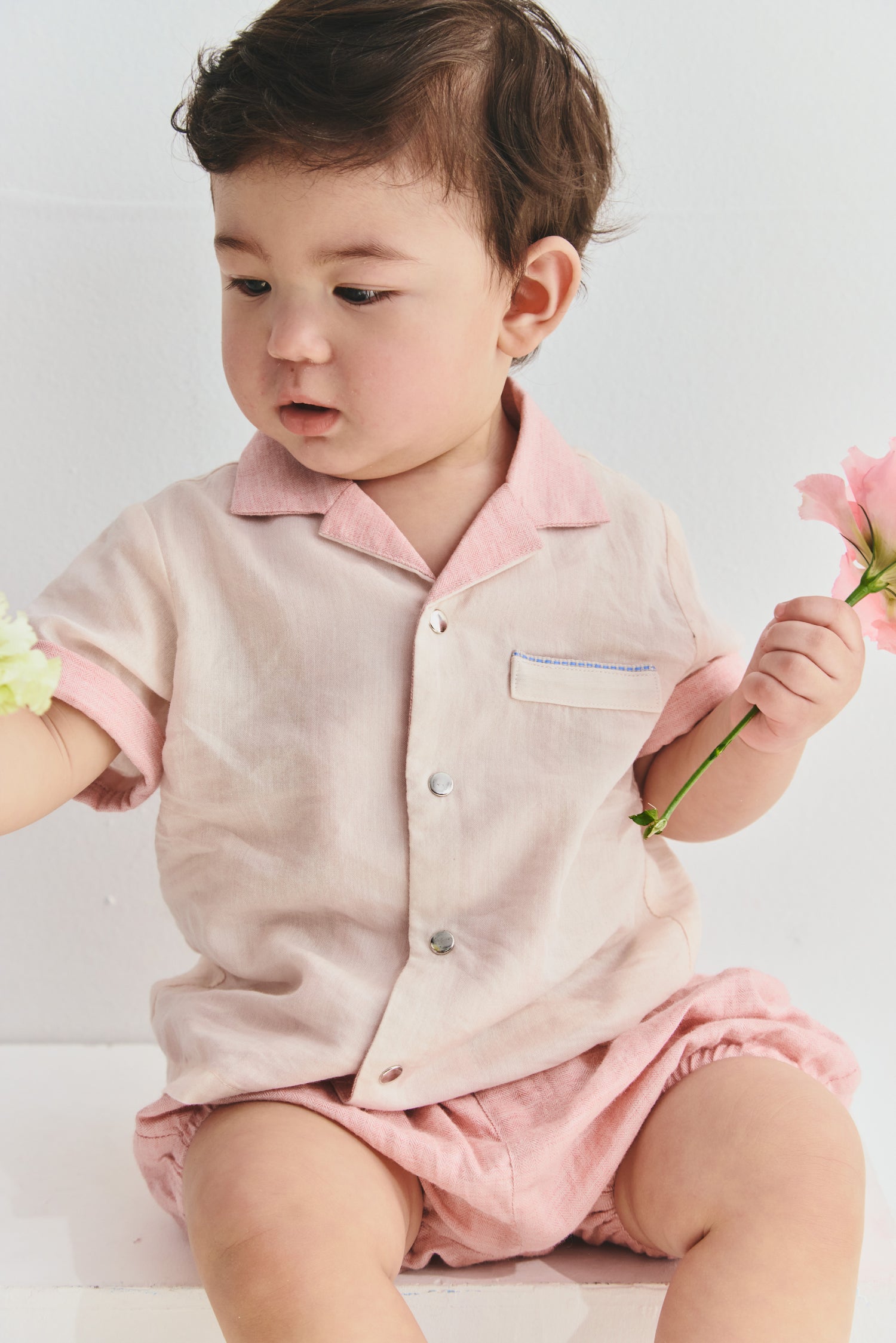 Main | 幼兒 Beau Jour 條紋拼接西裝領男童套組 | 100% 有機棉