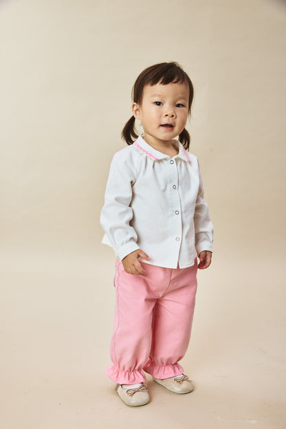 Main | 幼兒 Amelie 波浪織帶領細褶有機棉長袖襯衫