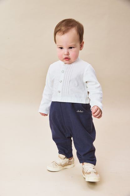Main | 幼兒 Alfred 小立領 Pintuck 細褶銀蔥刺繡長袖連身兔裝