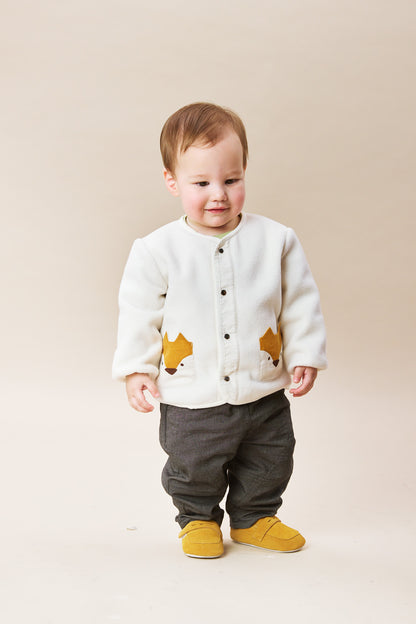Luxury | 幼兒 Little Fox Wanderer 無領壓扣狐狸口袋長袖外套