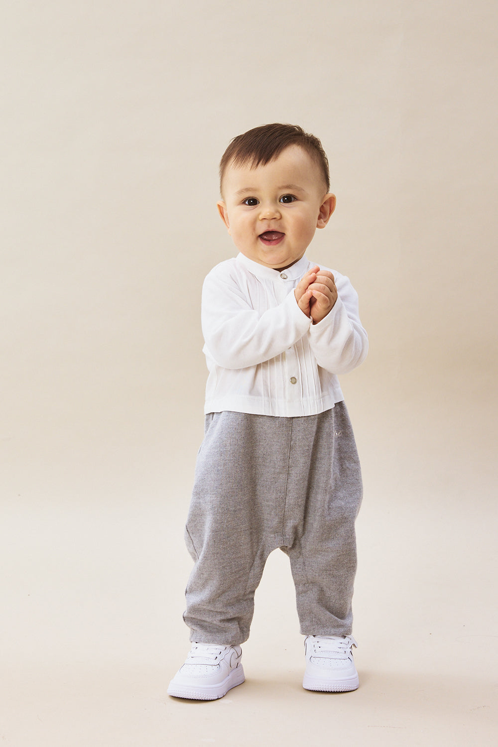 Main | 幼兒 Alfred 小立領 Pintuck 細褶銀蔥刺繡長袖連身兔裝