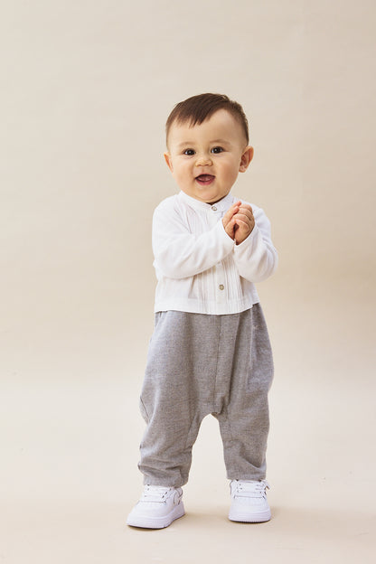 Main | 幼兒 Alfred 小立領 Pintuck 細褶銀蔥刺繡長袖連身兔裝