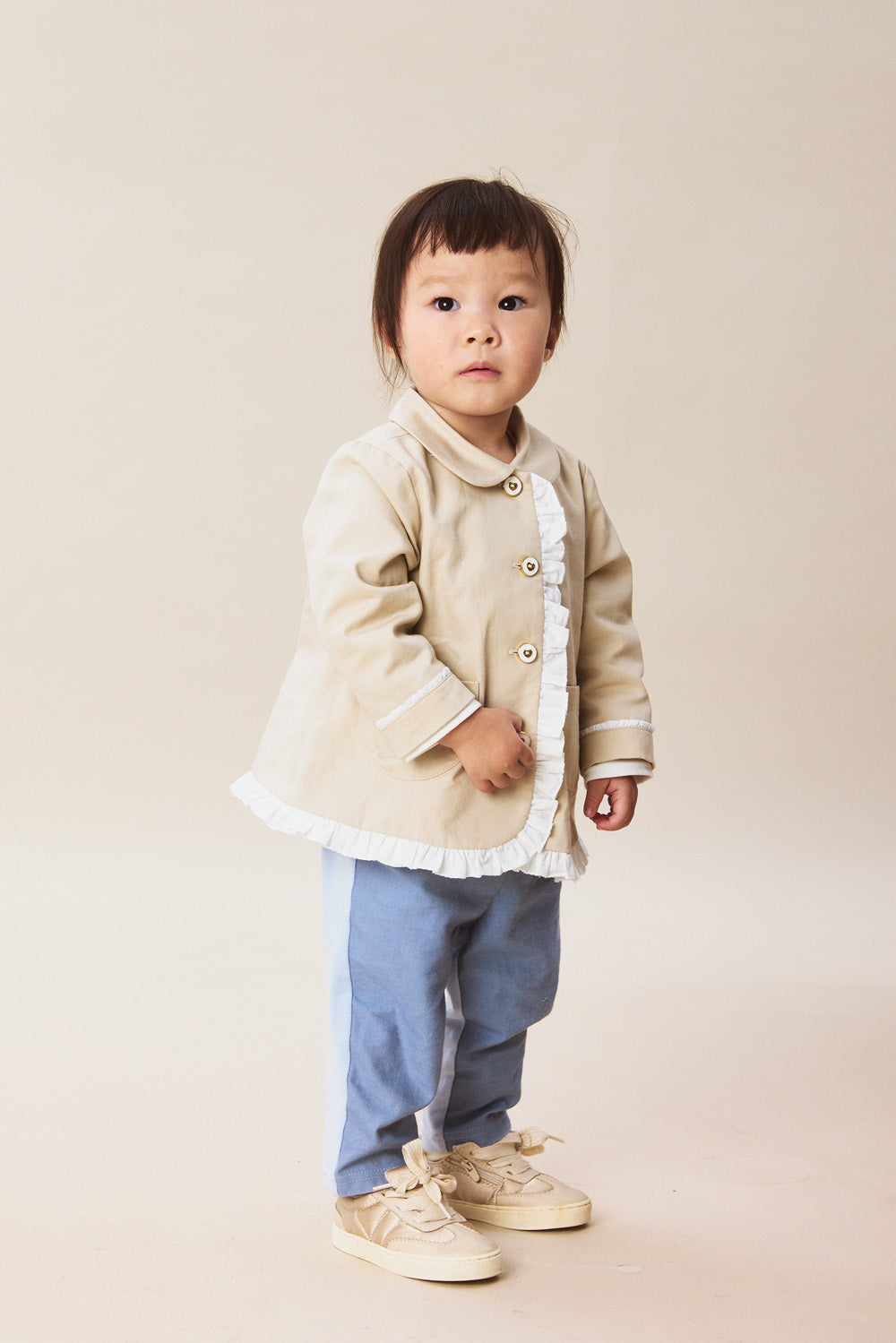 Main | 幼兒 Elsie 圓弧領荷葉拼接有機棉長袖外套