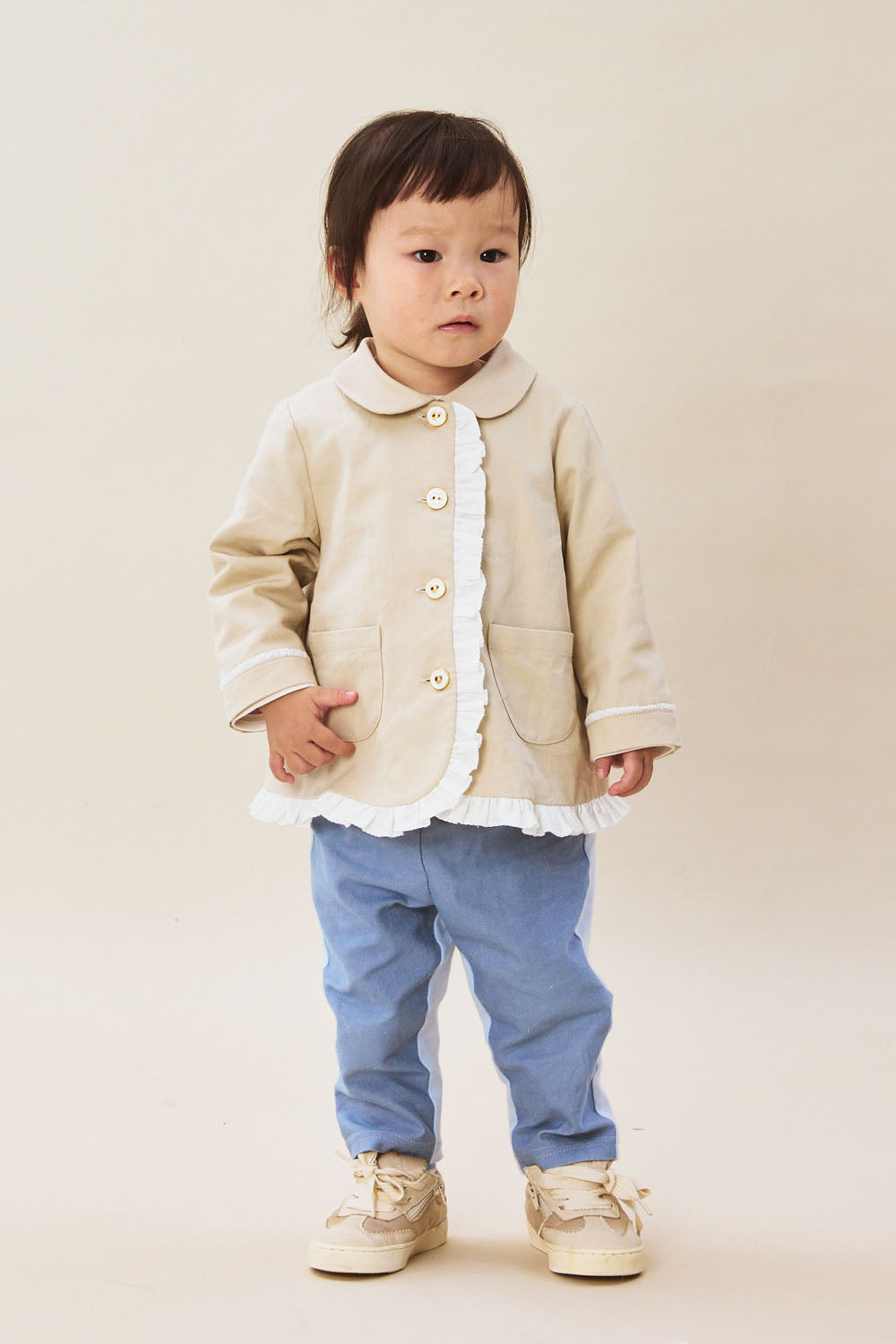 Main | 幼兒 Elsie 圓弧領荷葉拼接有機棉長袖外套