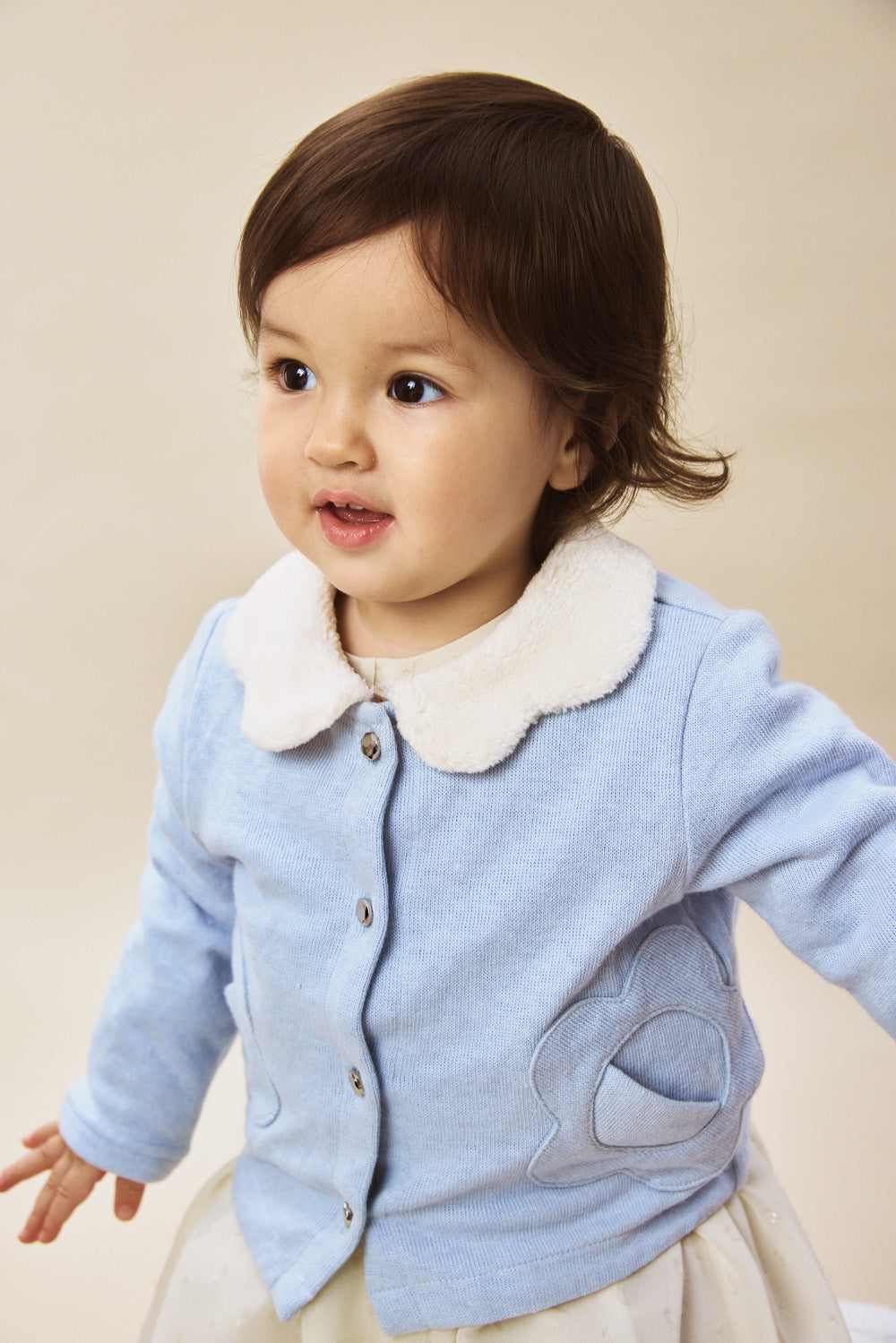 Main | Toddler Floral Pocket Jacket | Long Sleeve Petal Floral Pocket Design | 100% Organic Cotton