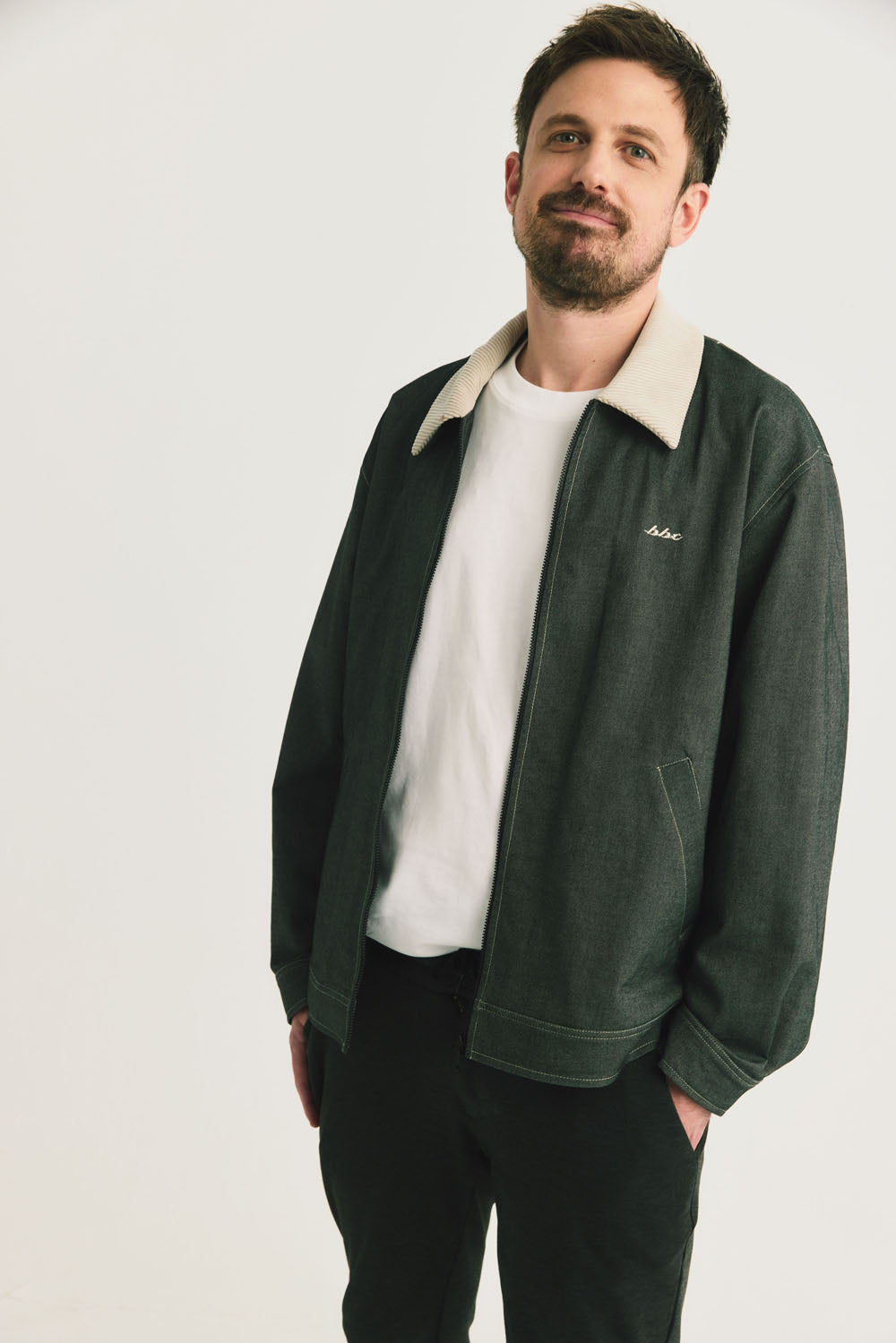 Main | Adult Arthur Corduroy Collar Quilted Pocket Denim Long Sleeve Jacket