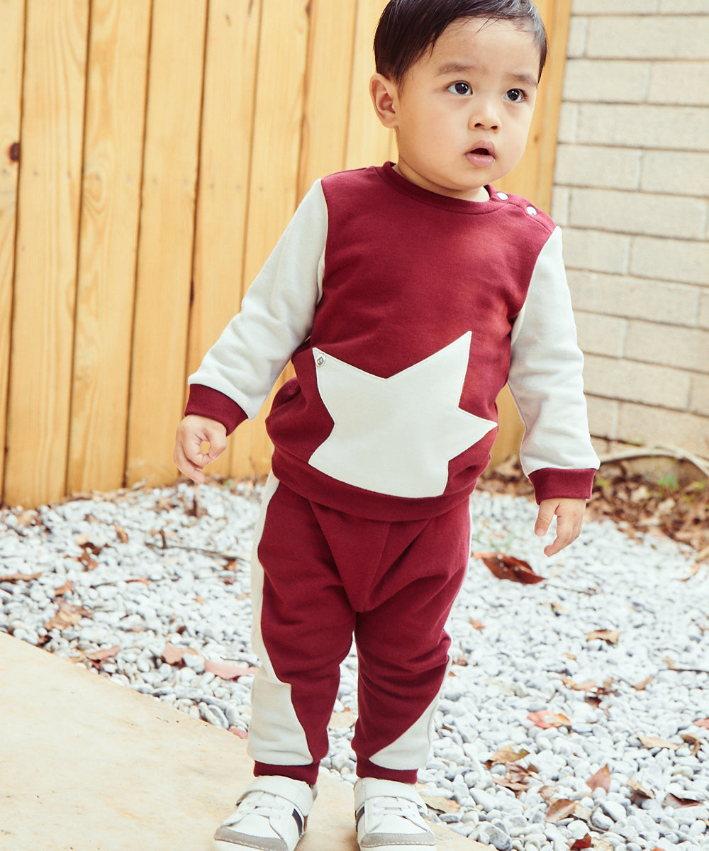 Main | Toddler Star Panel Harem Pants | Paneled | 100% organic cotton