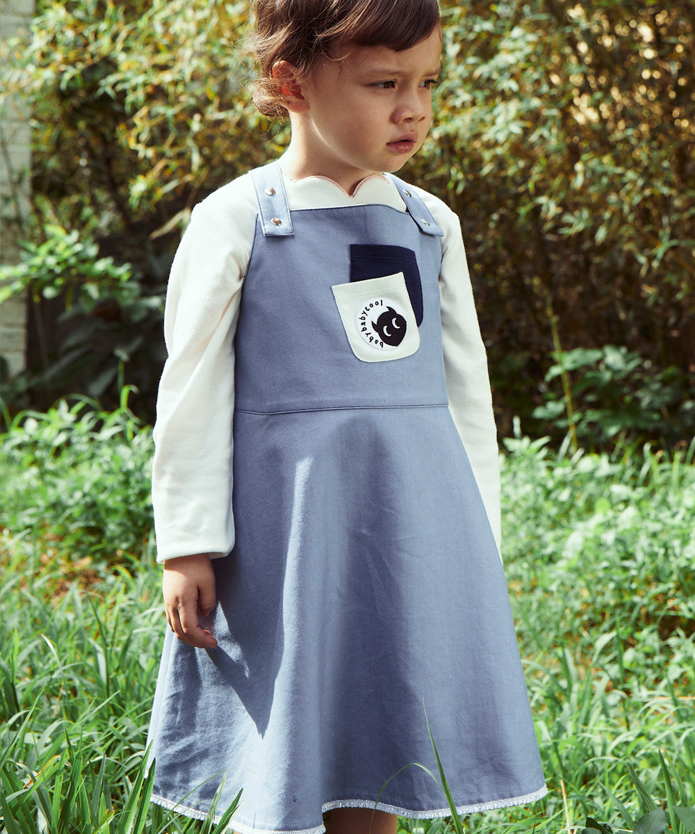 bbc classic denim suspender skirt