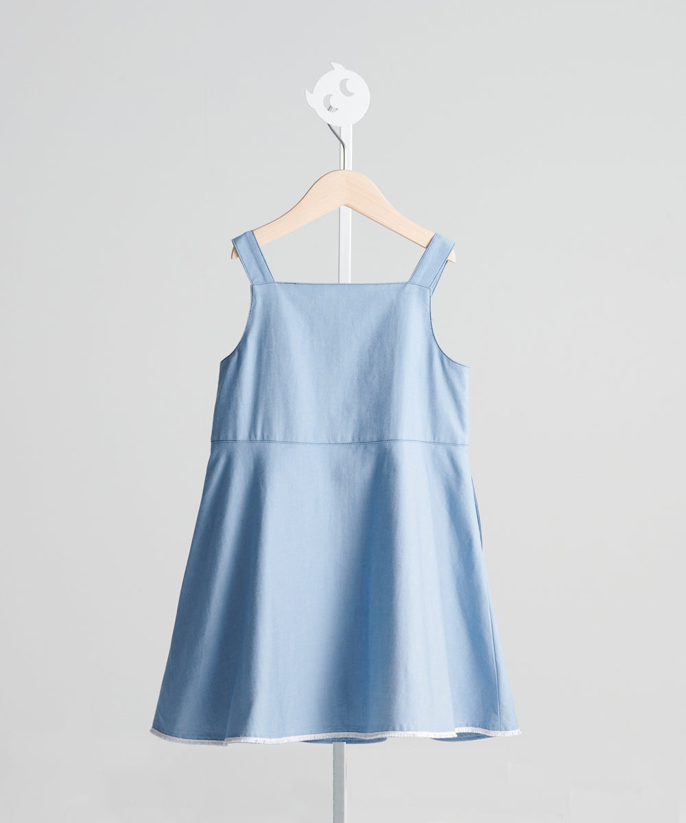 Main | Girls bbc classic denim slip dress | patchwork | 100% organic cotton