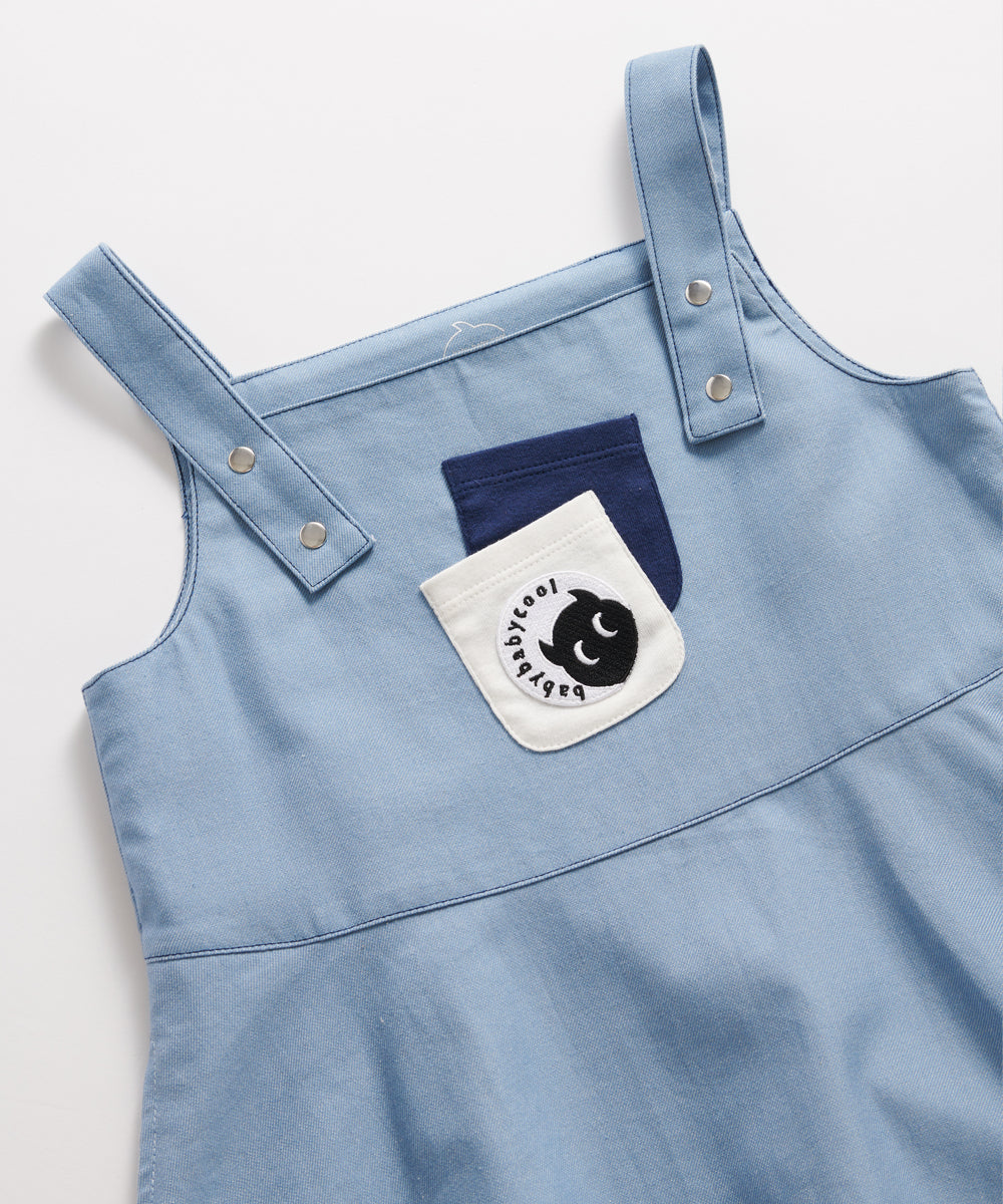 bbc classic denim suspender skirt