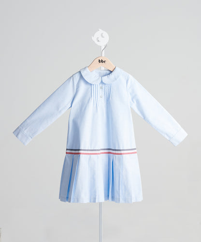 Luxury Series: BBC preppy Oxford pleated dress