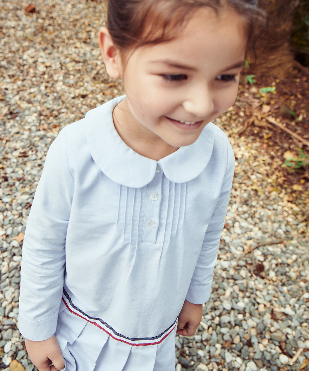 Luxury | Girls BBC Preppy Oxford Pleated Dress | Pleated Skirt