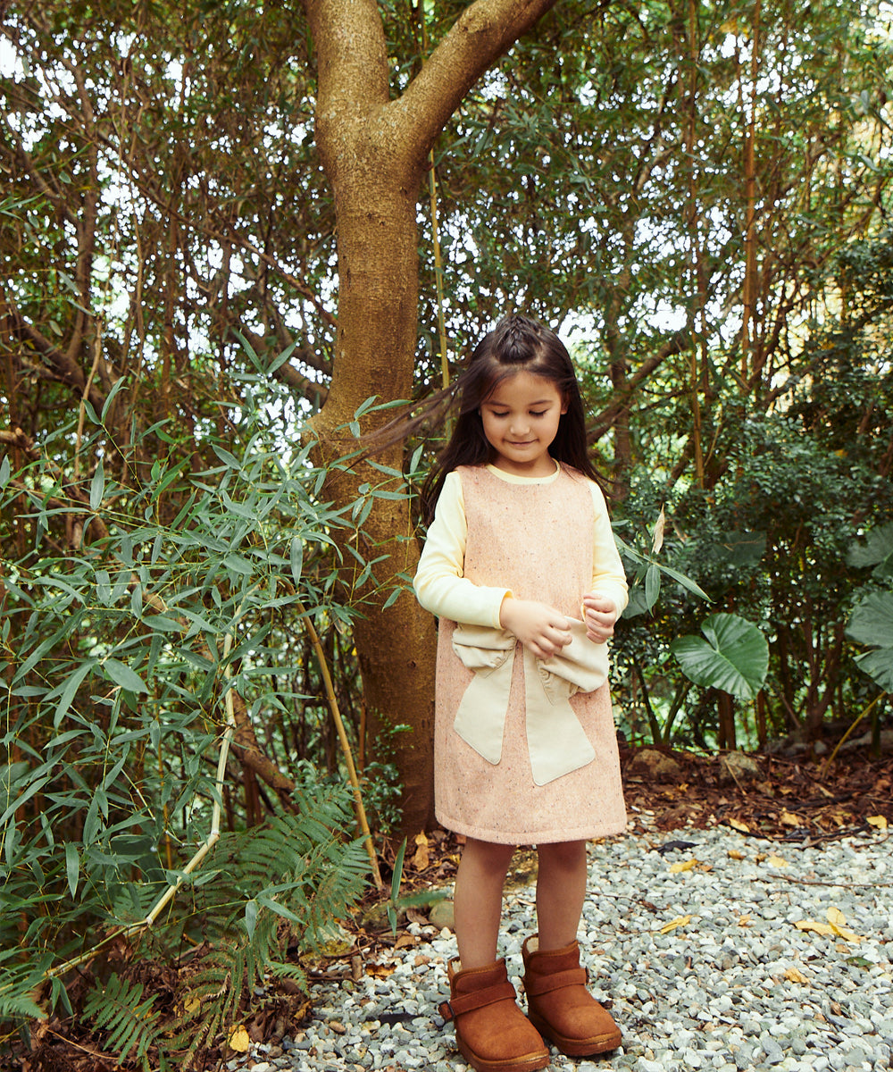 Luxury | Girls Pastel Dotted Dress | Bow