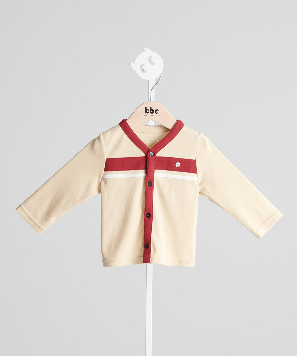 Main | Toddler British Geometric Elegant Cardigan | Paneled | 100% organic cotton