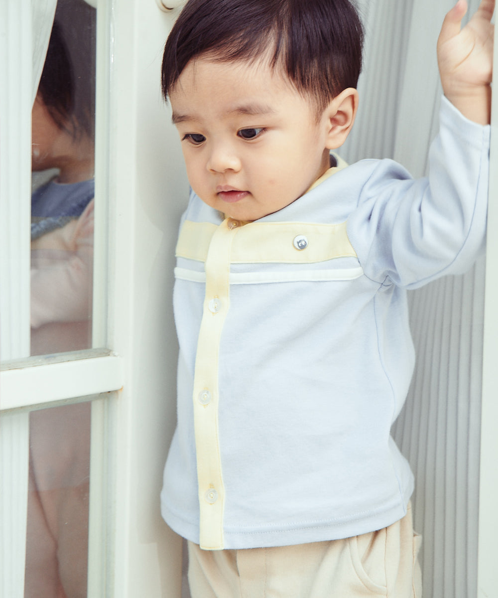 Main | Toddler British Geometric Elegant Cardigan | Paneled | 100% organic cotton