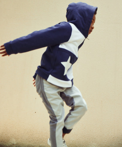 Jump color star hooded jacket