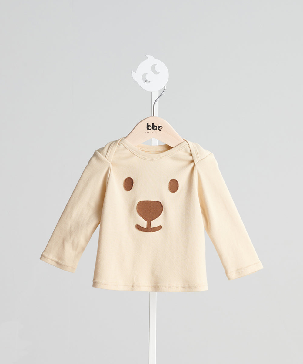 Main | Happy Face Collection for Toddlers: Bear Top | Animal Face | 100% Organic Cotton