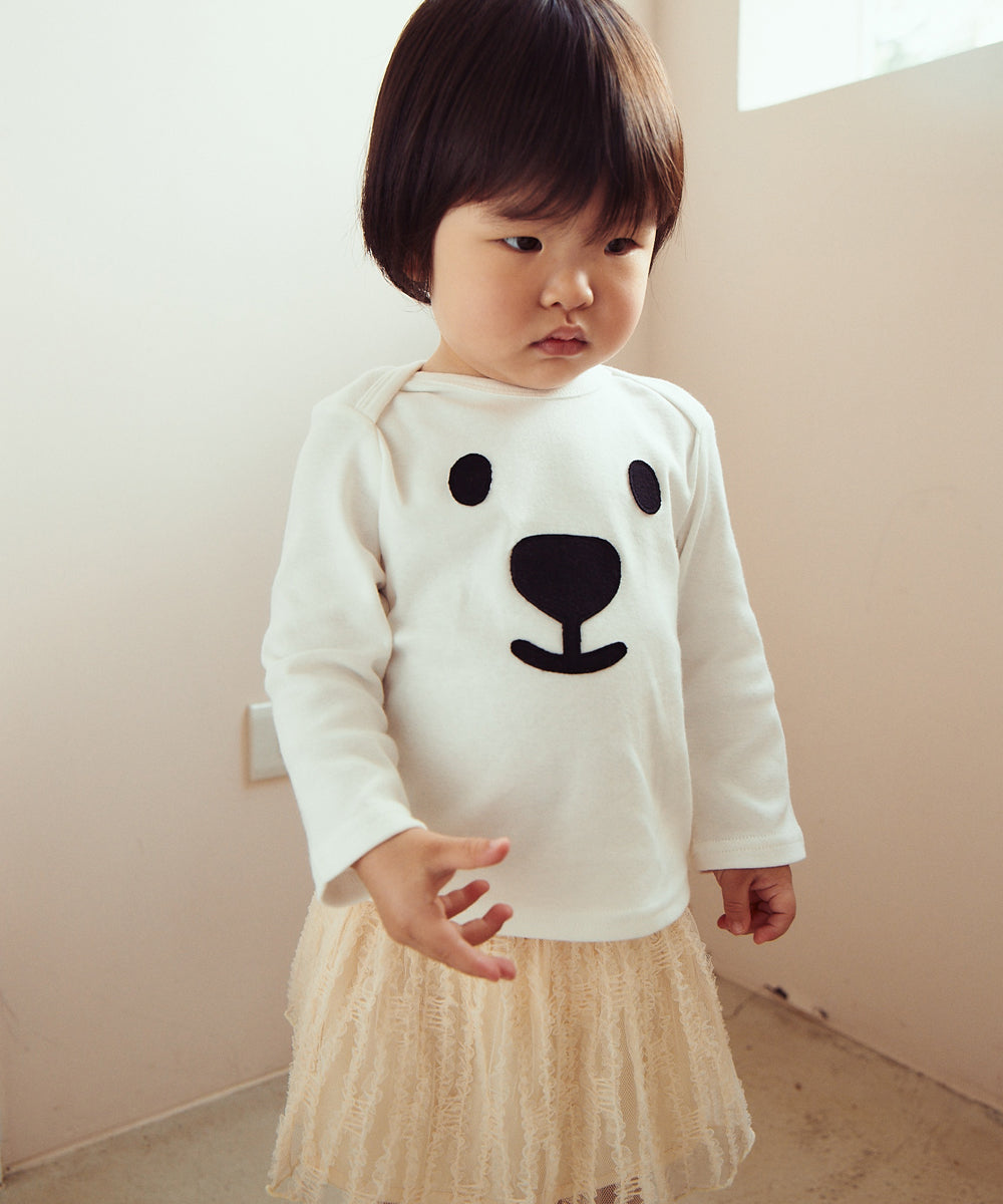 Main | Happy Face Collection for Toddlers: Bear Top | Animal Face | 100% Organic Cotton