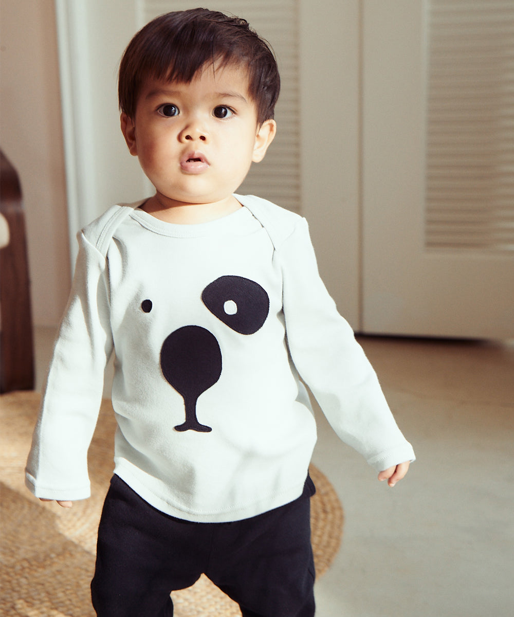 Main | Happy Face Collection for Toddlers: Big Nosed Dog Top | Animal Face | 100% Organic Cotton
