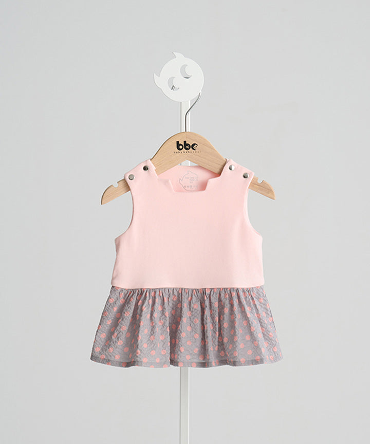 Main | Toddler Pompidou Collection - Step Neck Shirred Top | Panelled Step Neck | 100% Organic Cotton