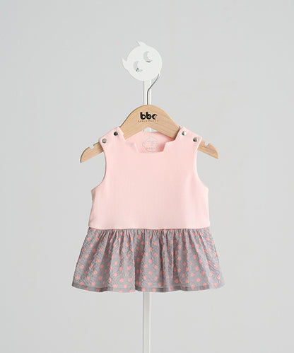 Main | Toddler Pompidou Collection - Step Neck Shirred Top | Panelled Step Neck | 100% Organic Cotton