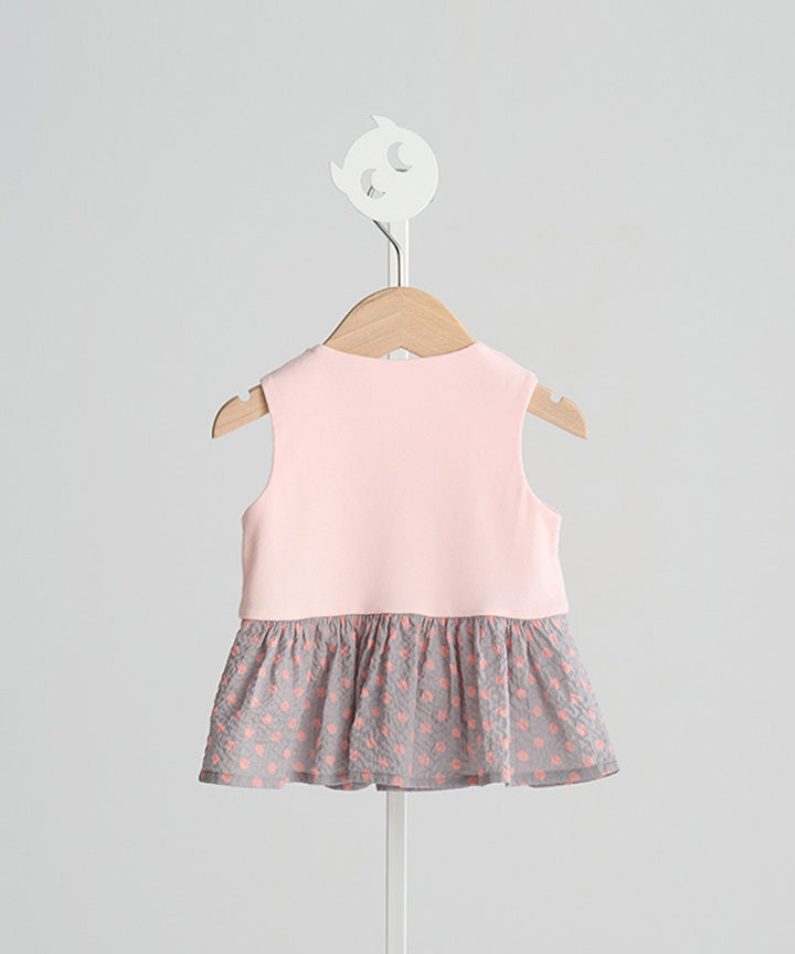 Main | Toddler Pompidou Collection - Step Neck Shirred Top | Panelled Step Neck | 100% Organic Cotton
