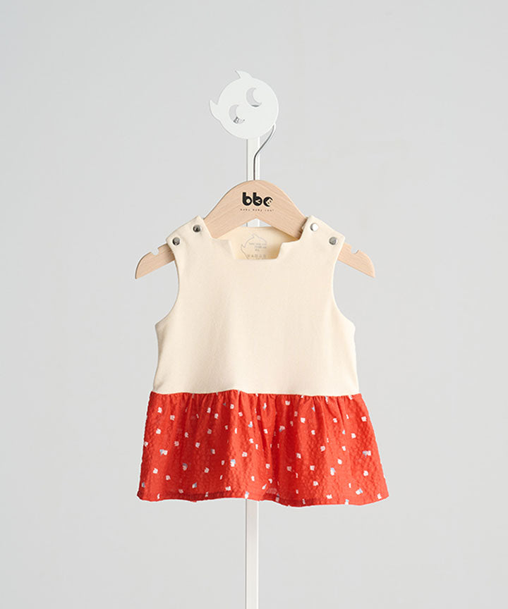 Main | Toddler Pompidou Collection - Step Neck Shirred Top | Panelled Step Neck | 100% Organic Cotton