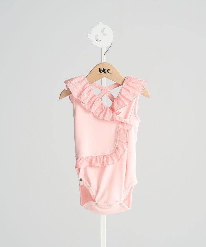 Main | Toddler Wave Series - Backless Lotus Leaf Bodysuit | Lotus Leaf Splicing | 100% Organic Cotton